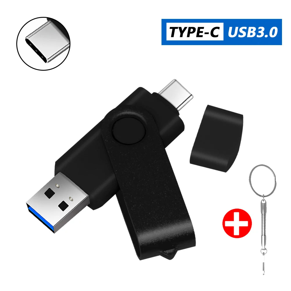 Typ-C USB 3.0 Hochgeschwindigkeits-Flashlaufwerk 2-in-1
