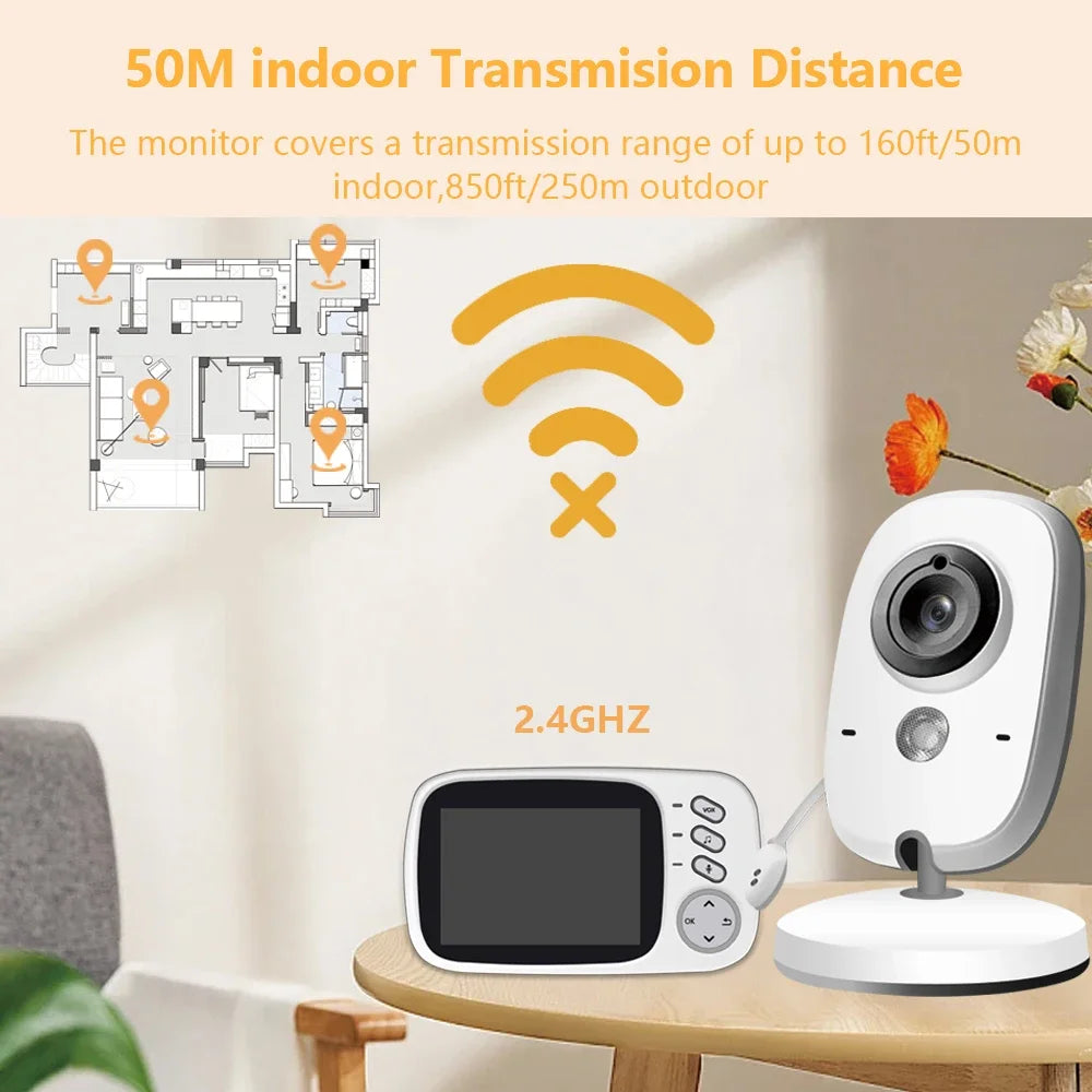 Elektronisches Babyphone mit Kamera 3,2 Zoll LCD