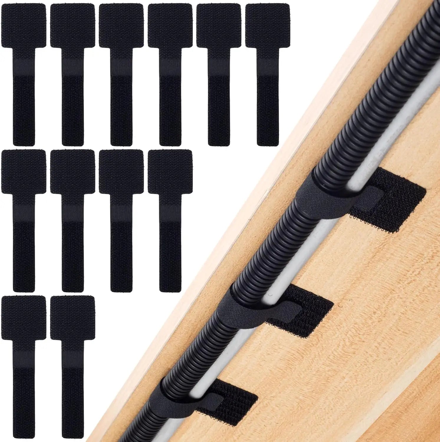 Wiederverwendbare Klett Kabelbinder und Organizer Set