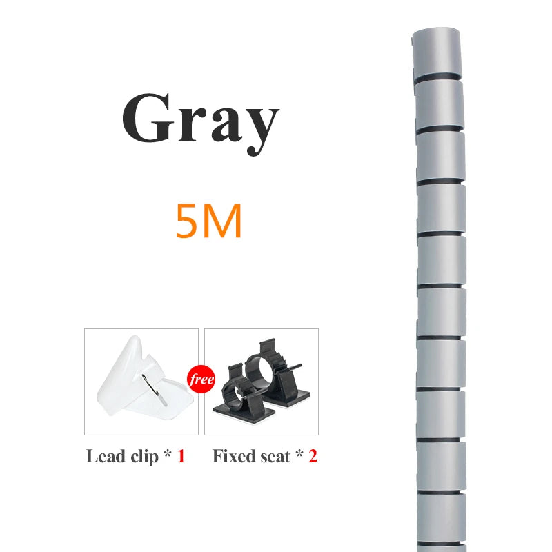 Flexibler Spiralkabel Organizer – 5/10 m Kabelhalter