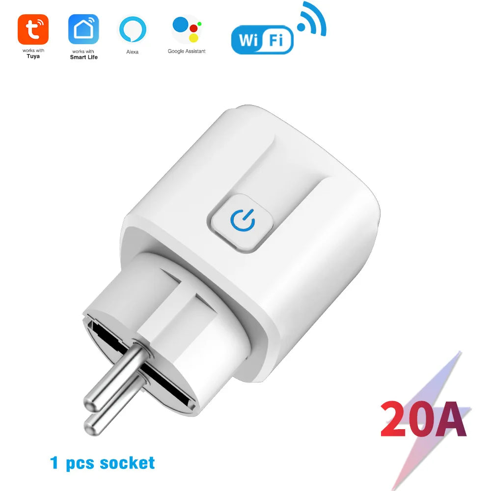 20A Smart Plug EU mit 2 Steckdosen & App Steuerung