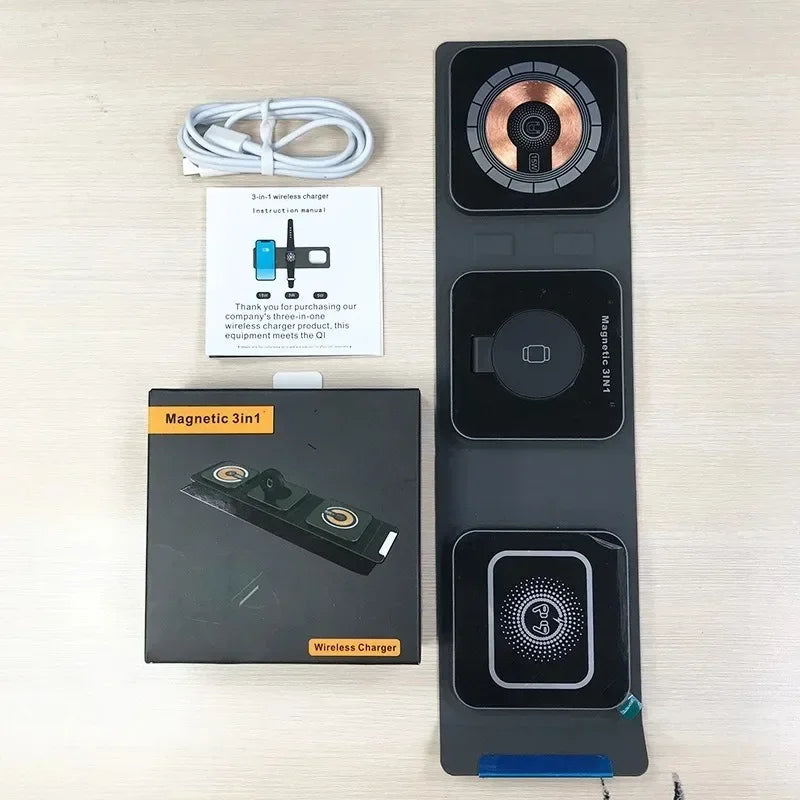 15W 3-in-1 Magnetic Foldable Power Bank