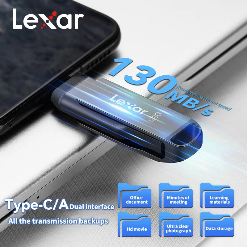 Lexar D400 USB 3.1 Typ C/A Speicherstick 256GB