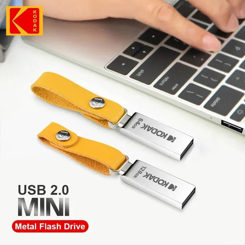 USB 2.0 Flashlaufwerk 128GB Leder Metall