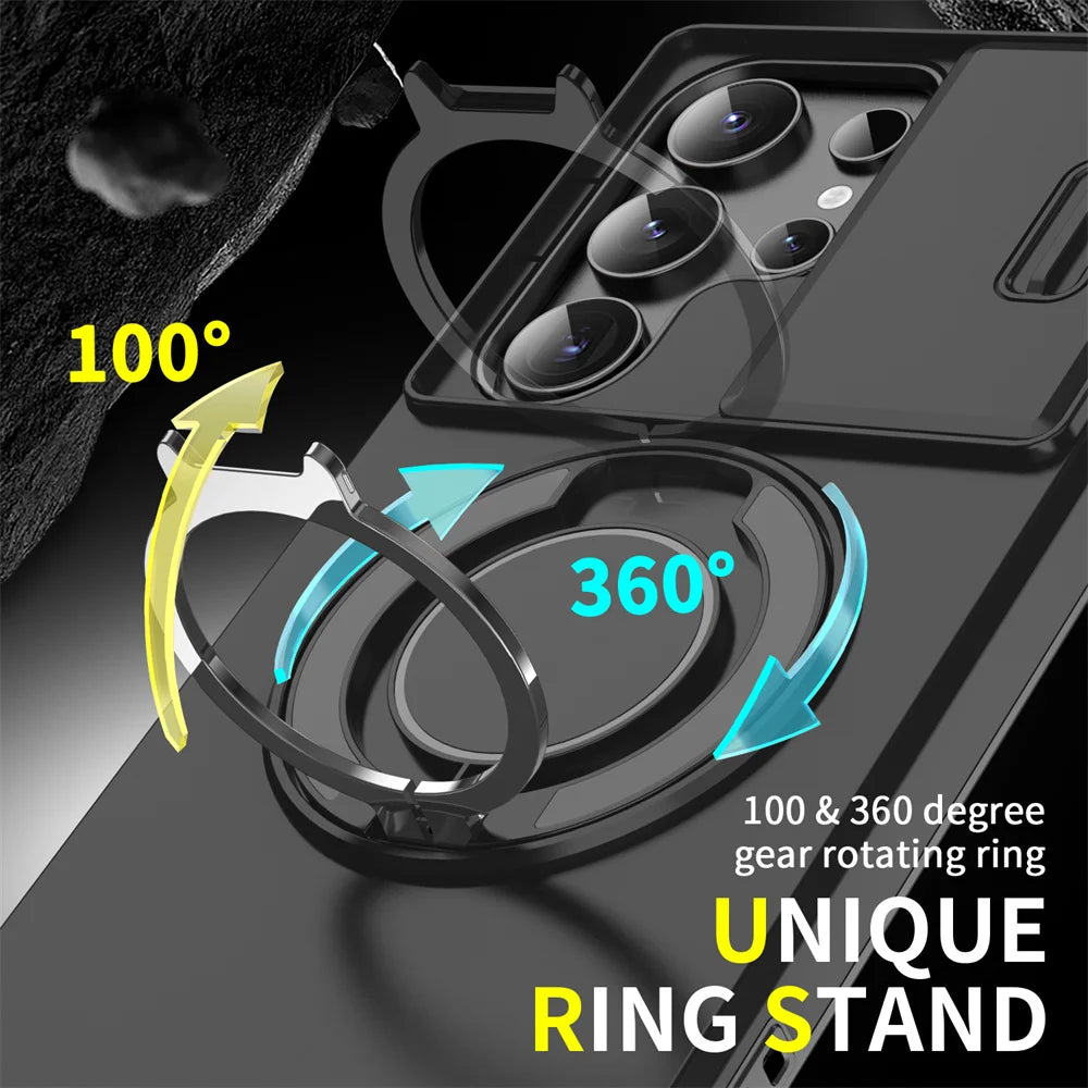 Magnetische Slide Kamera Ständer Hülle Samsung