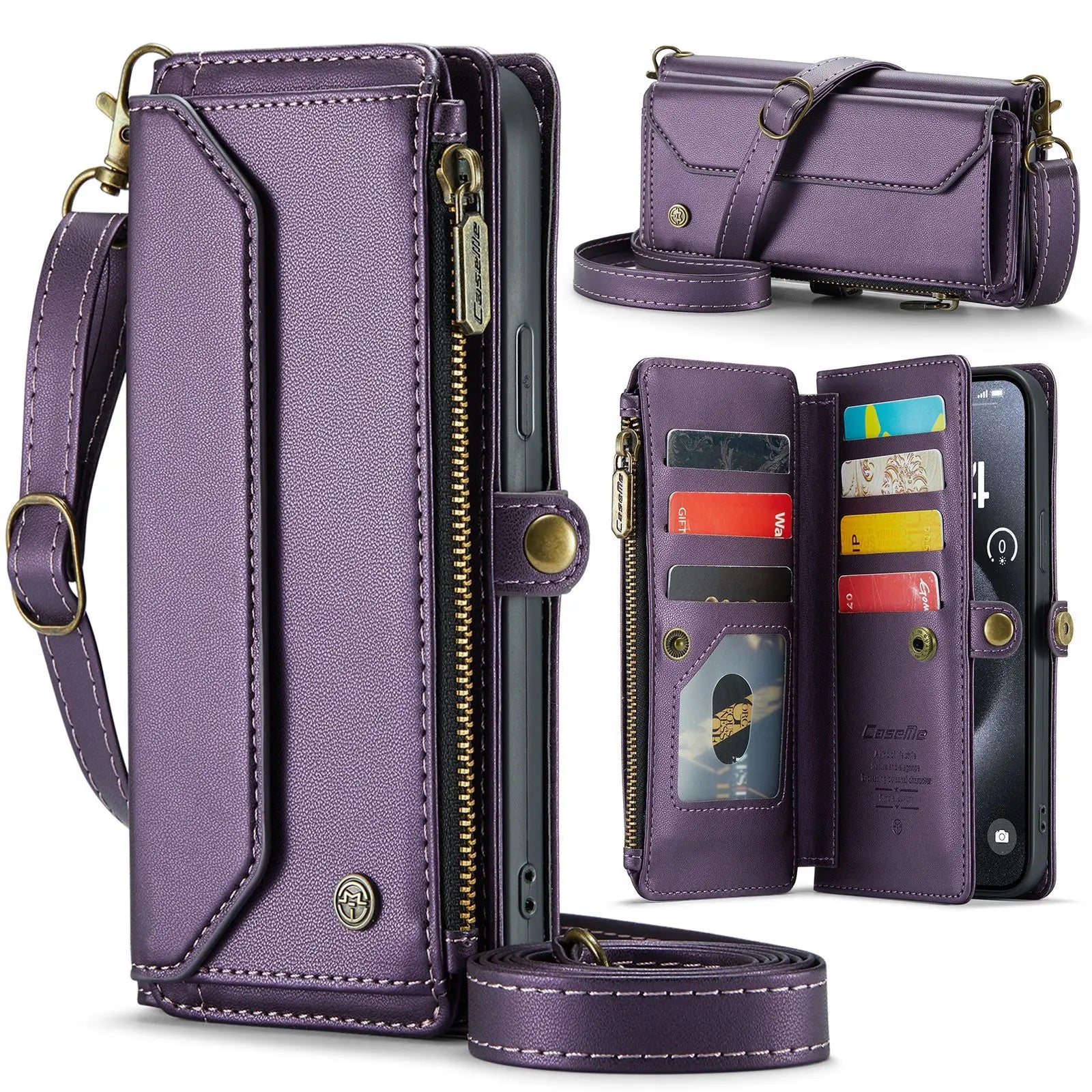 Drahtlose Leder Wallet Hülle iPhone 17 Pro Max