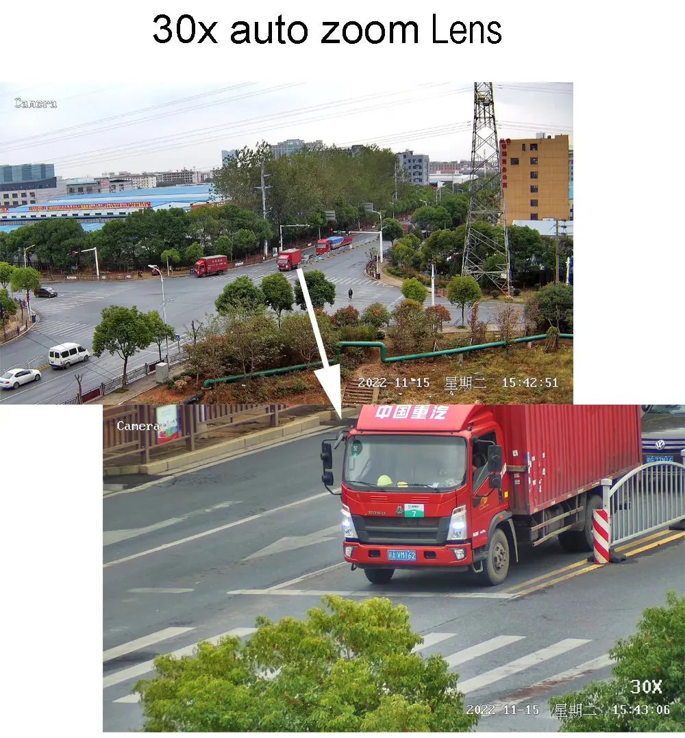 4MP PTZ IP camera with 30X zoom and PoE dome