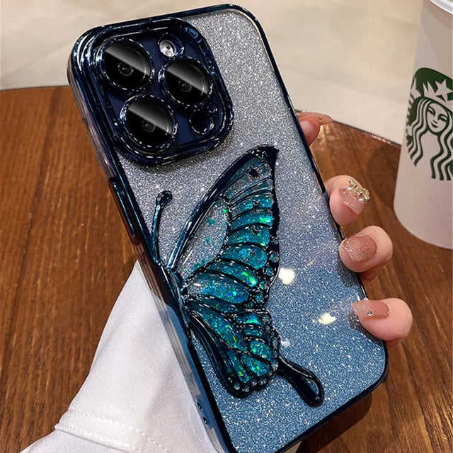 Luxus Glitzer Schmetterling Hülle für iPhone 17 Pro Max