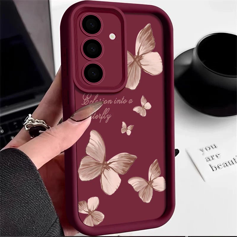 Samsung TPU Hülle Gold Schmetterling