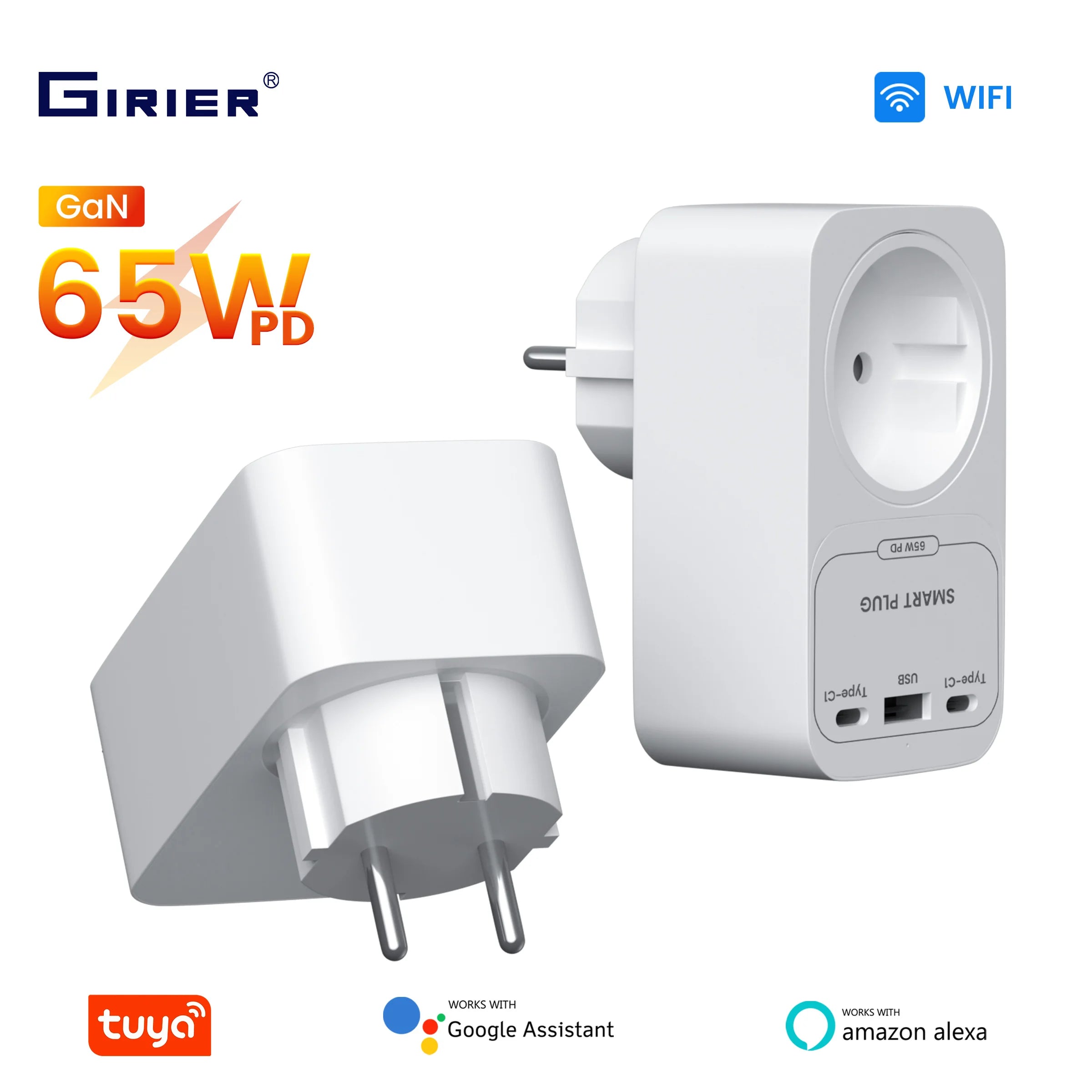 WLAN Smart Steckdose 65W GaN Schnellladegerät