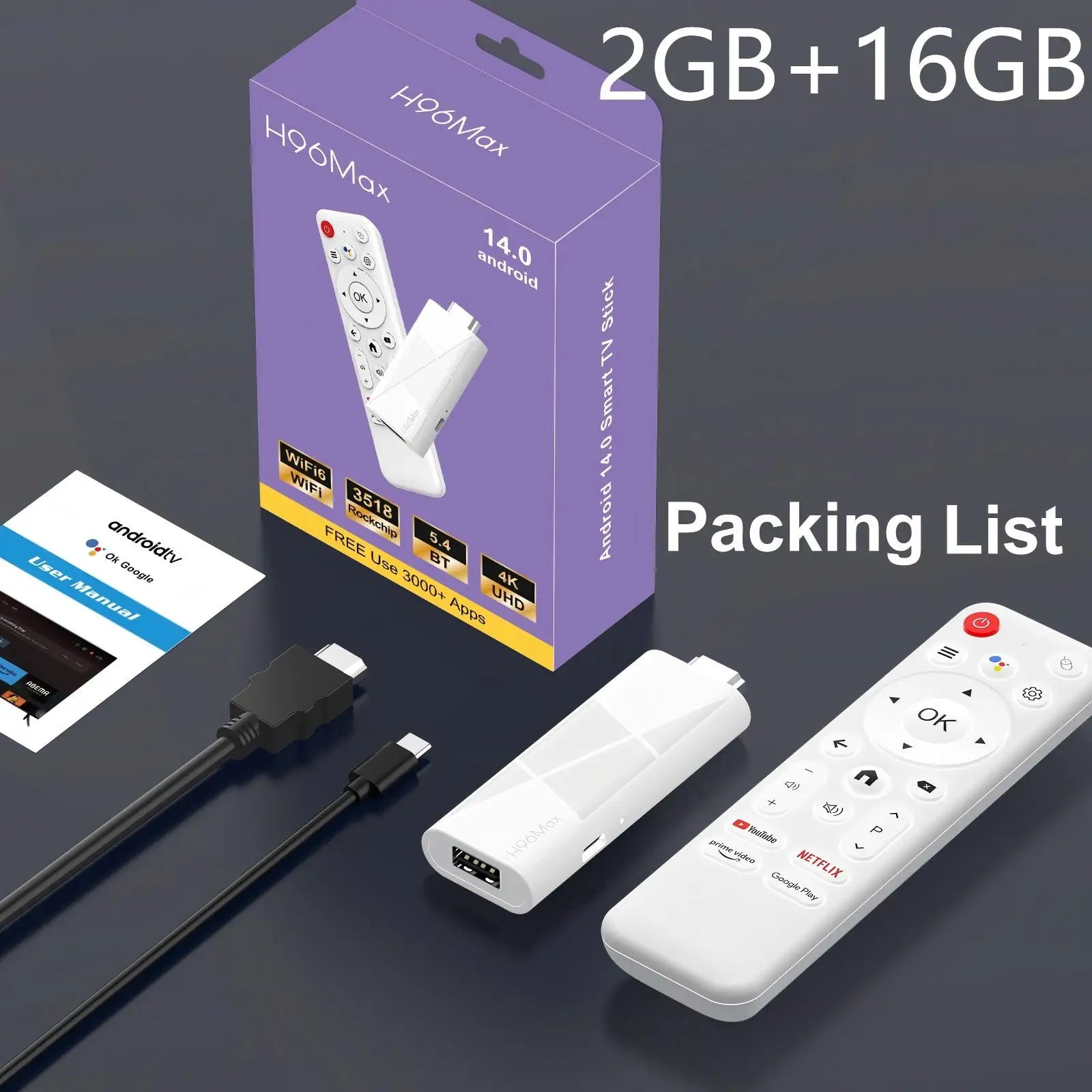 4K Android TV Stick with WiFi 6 and fast performance