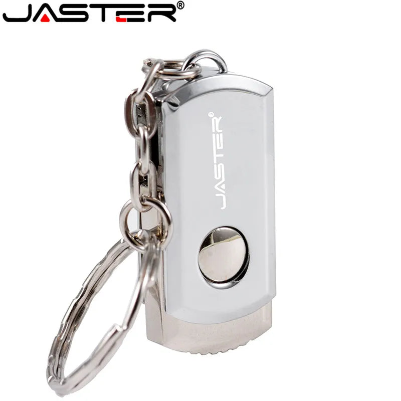 JASTER USB-Stick Metall drehbar mit Schlüsselring