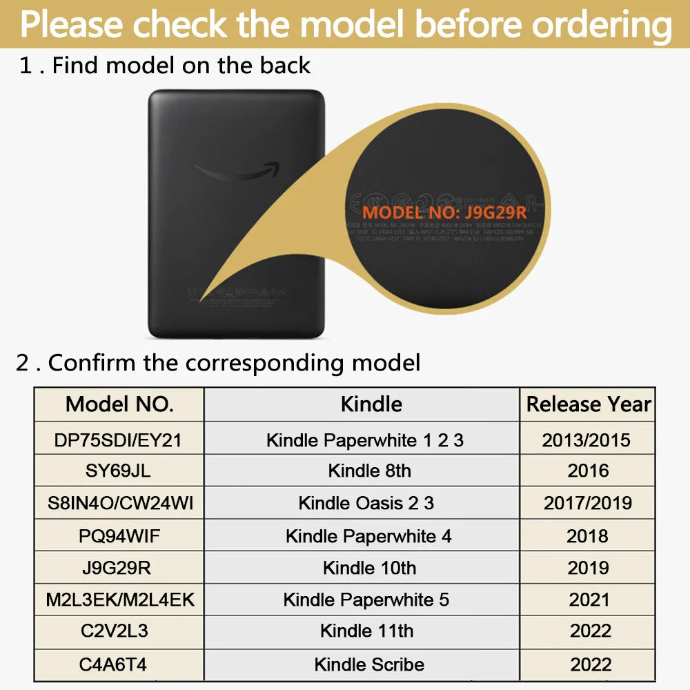 Hülle für Kindle Paperwhite 6–6,8 Zoll