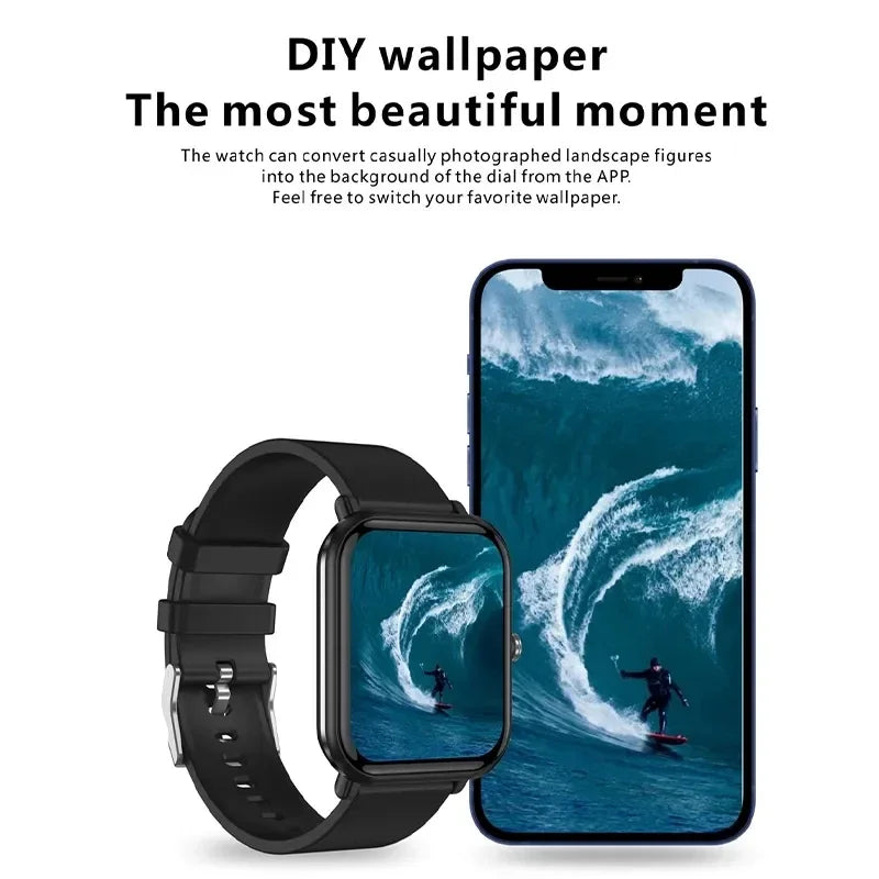 Smartwatch 2024 mit Anrufen, Musik & Temperatur-Messung