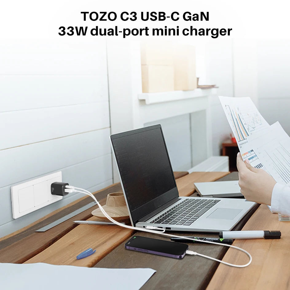 TOZO C3 USB-C 33W Schnellladegerät