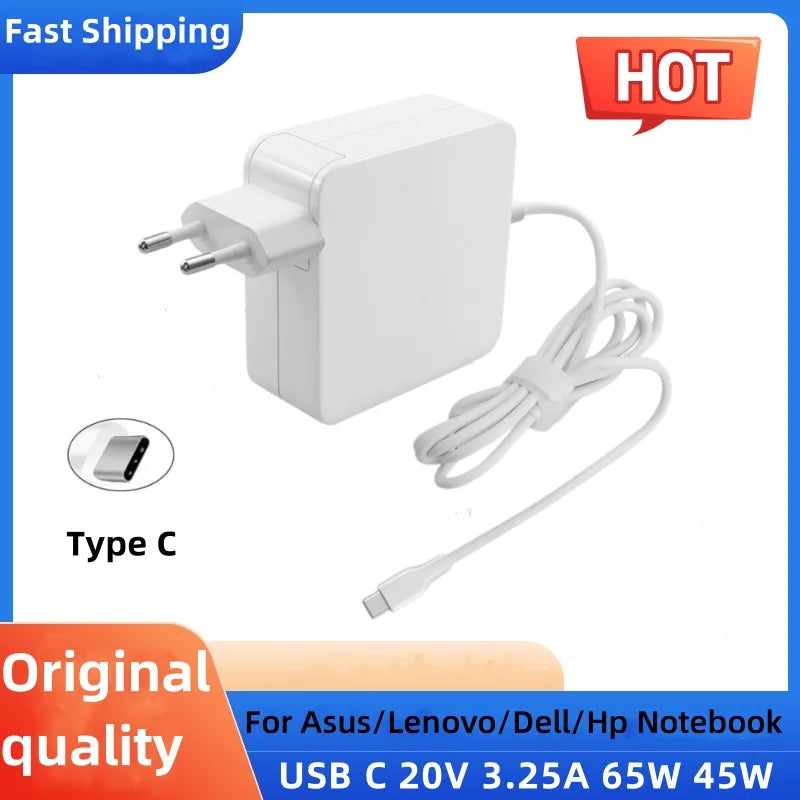 Reletech 65W USB-C PD Ladegerät für Laptop