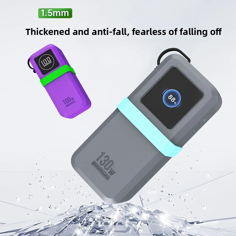 20000mAh Powerbank 130W Schnellladung mit Kabelfach