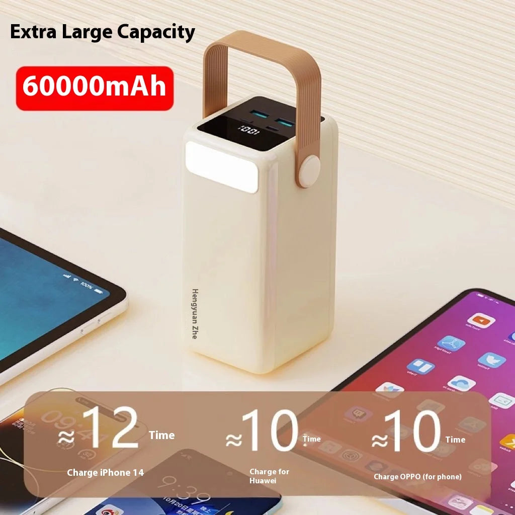 60000mAh Powerbank Schnellladung mit Licht Outdoor