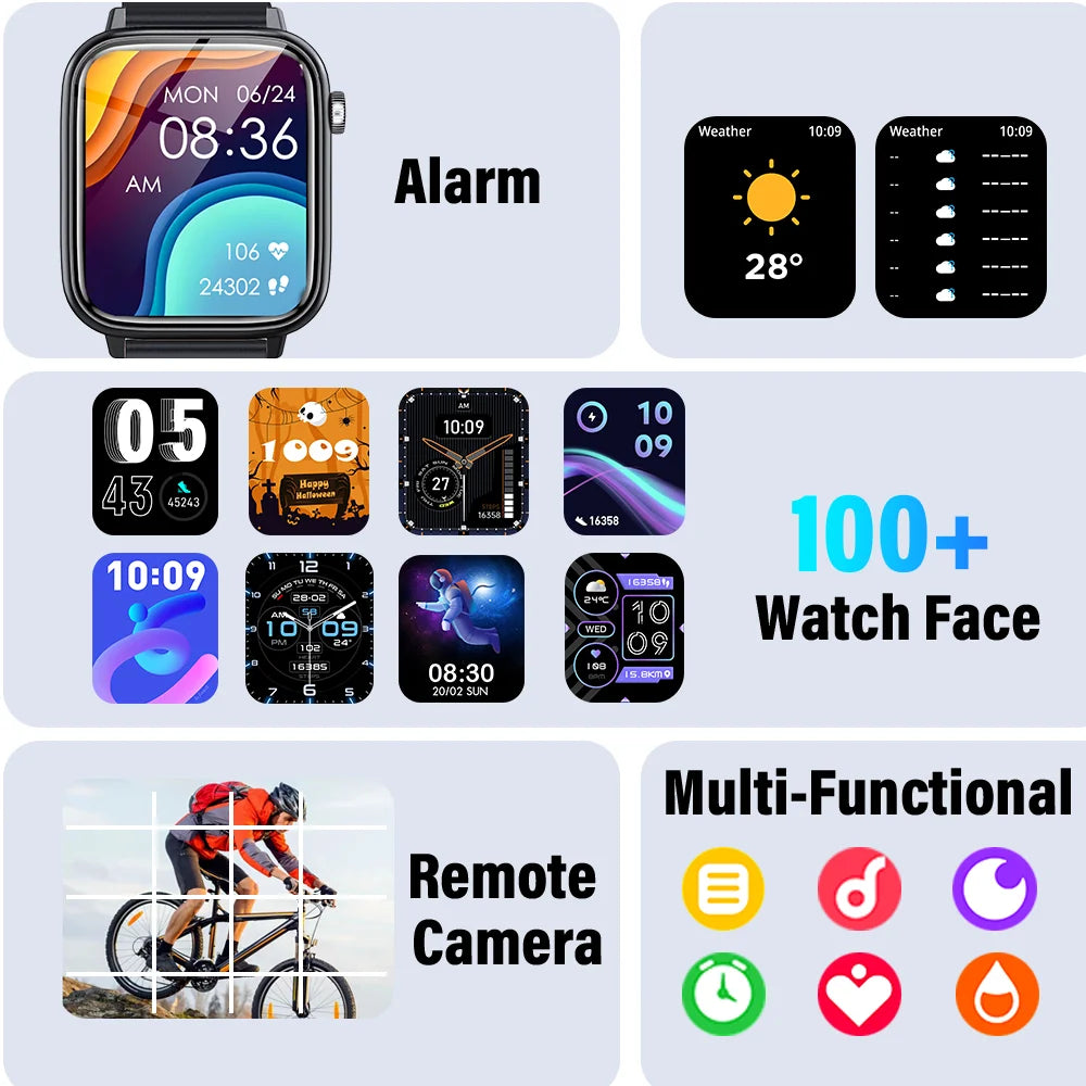 LAXASFIT Smartwatch mit Bluetooth & Schlaftracking