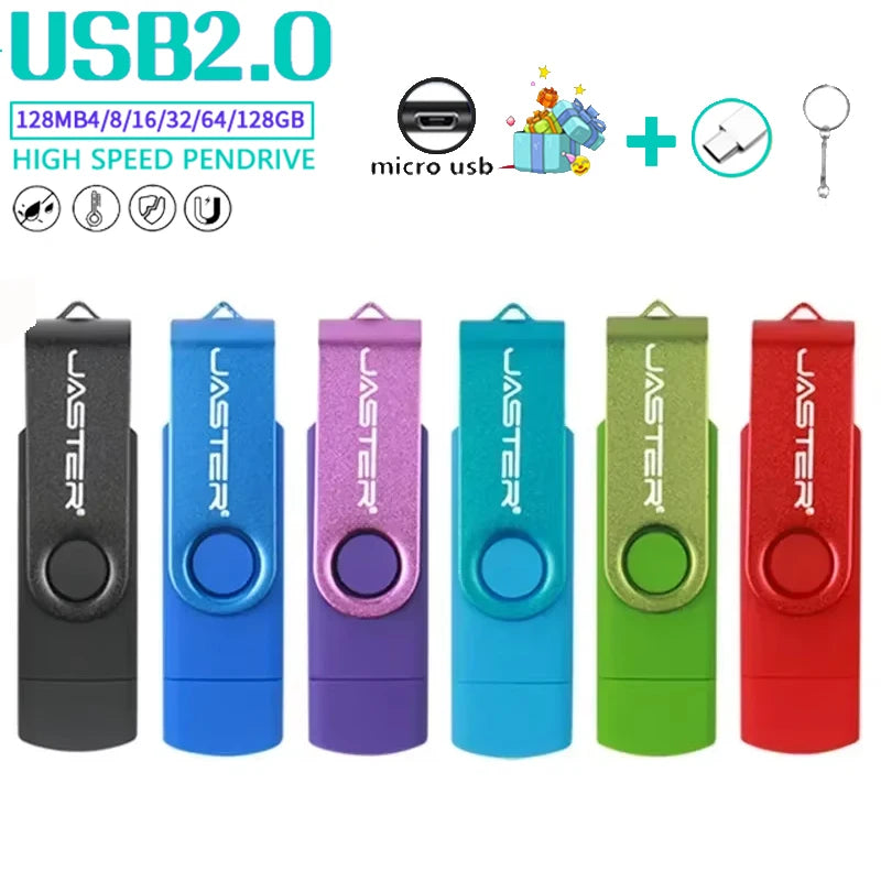 JASTER OTG USB-Stick Metall 8GB-128GB