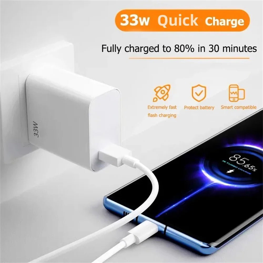33W USB Schnellladegerät EU/US Stecker