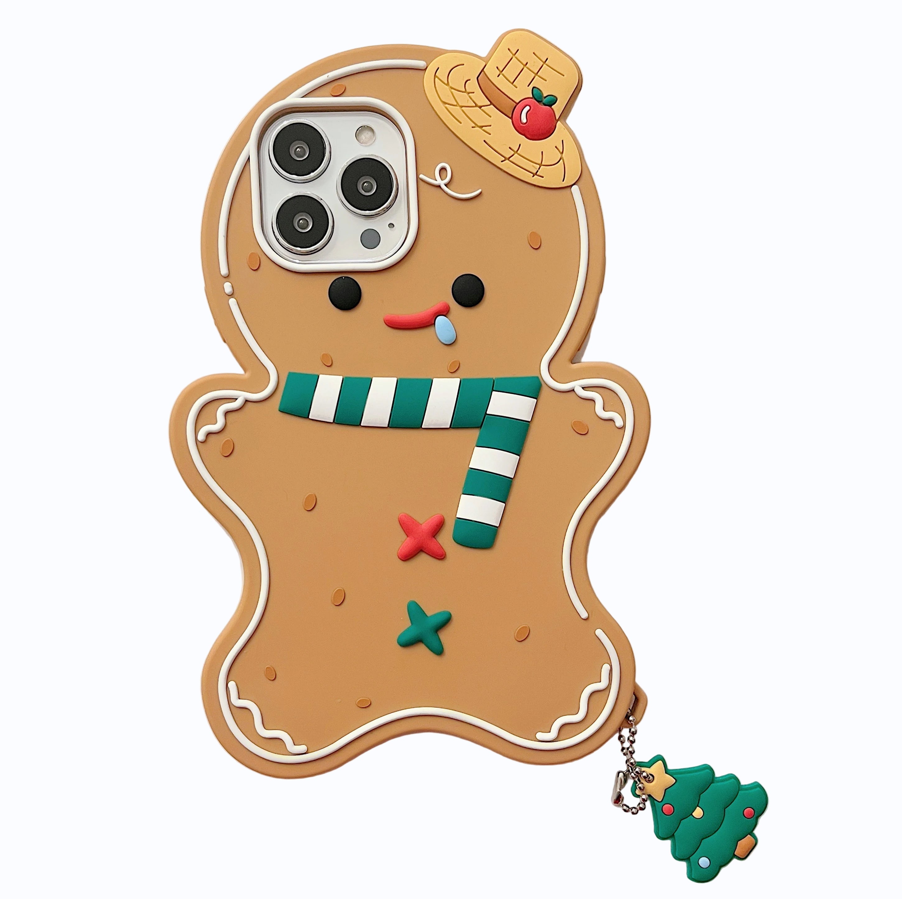 Weihnachts Cartoon Lebkuchenmann Silikonhülle für iPhone 17