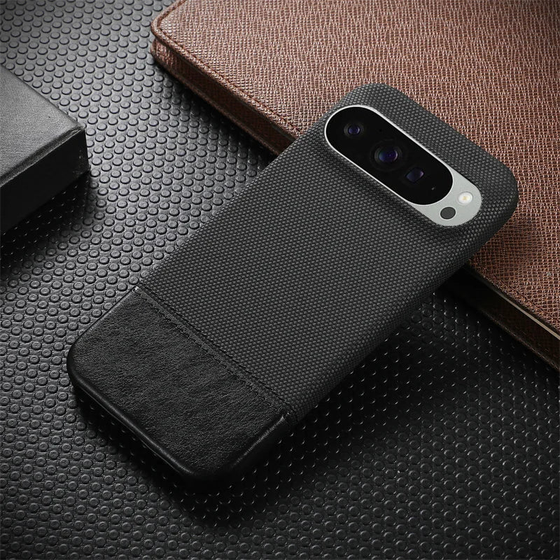 Matte Leinen-Lederhülle für Pixel