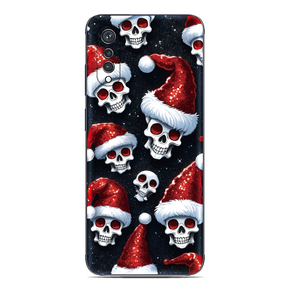 Christmas Skulls TPU Case for Google Pixel 10, 10 Pro and 10 Pro XL, soft, flexible, shockproof, scratch-resistant with cartoon flower anime design