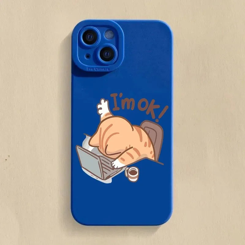 Süße Katzen Silikon Handyhülle iPhone Stoßfest Softcover