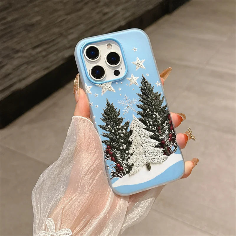 Cute Matte Christmas Tree Phone Case for Google Pixel