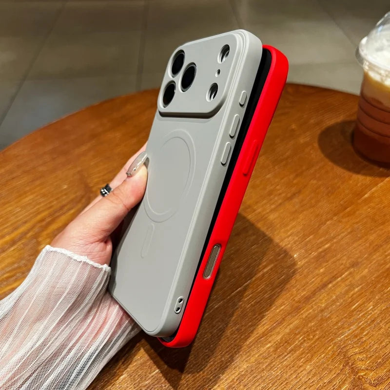 Luxus Magsafe Silikonhülle für iPhone 17 Pro Max