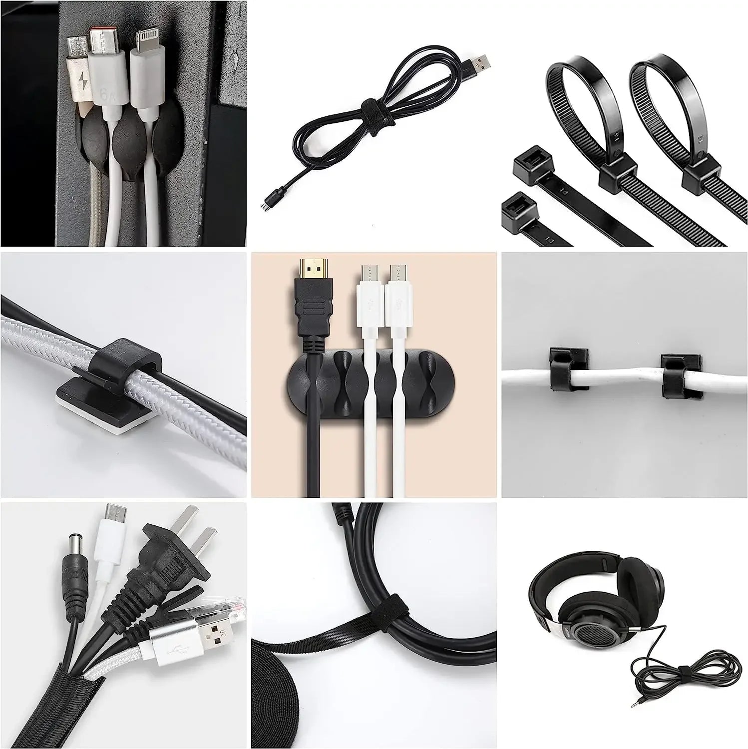 204PCS Kabel Organizer Clips für Büro Auto Zuhause