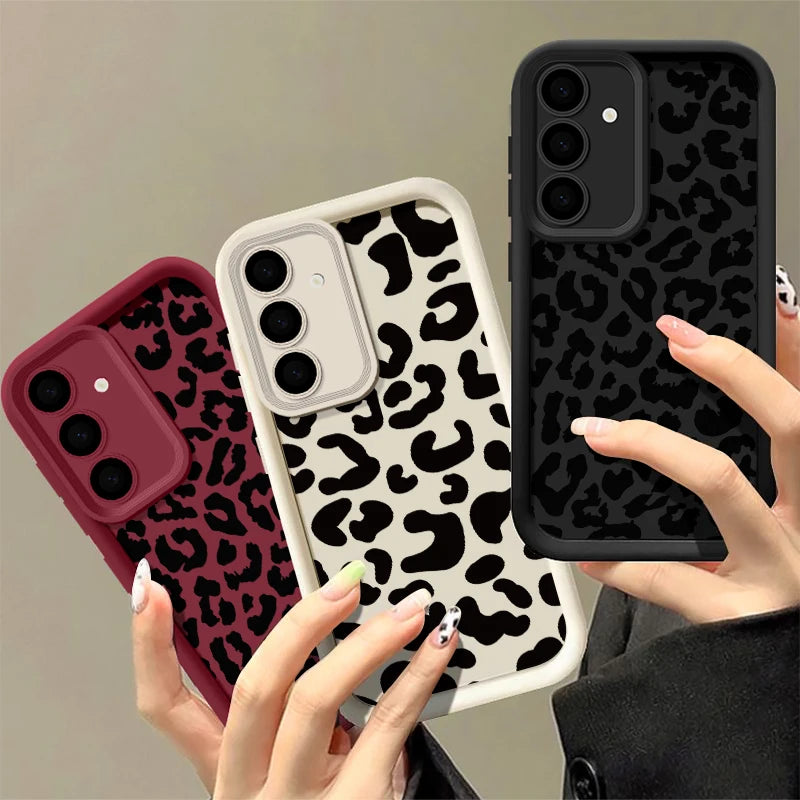 Leoparden Hülle Schwarz für Samsung Galaxy Modelle