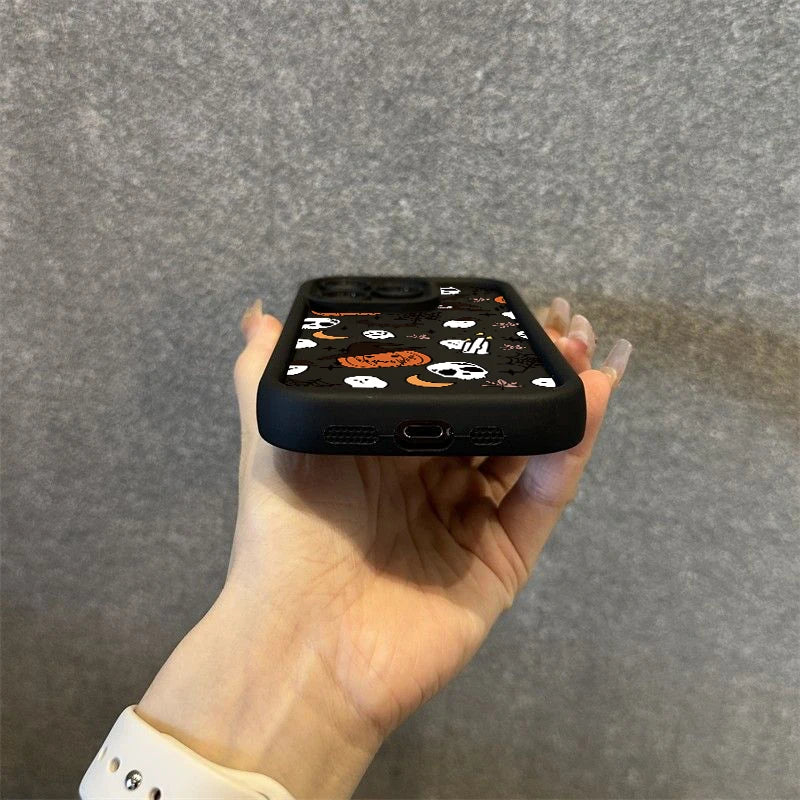 Silikon Hülle Halloween Kürbis Geist für iPhone