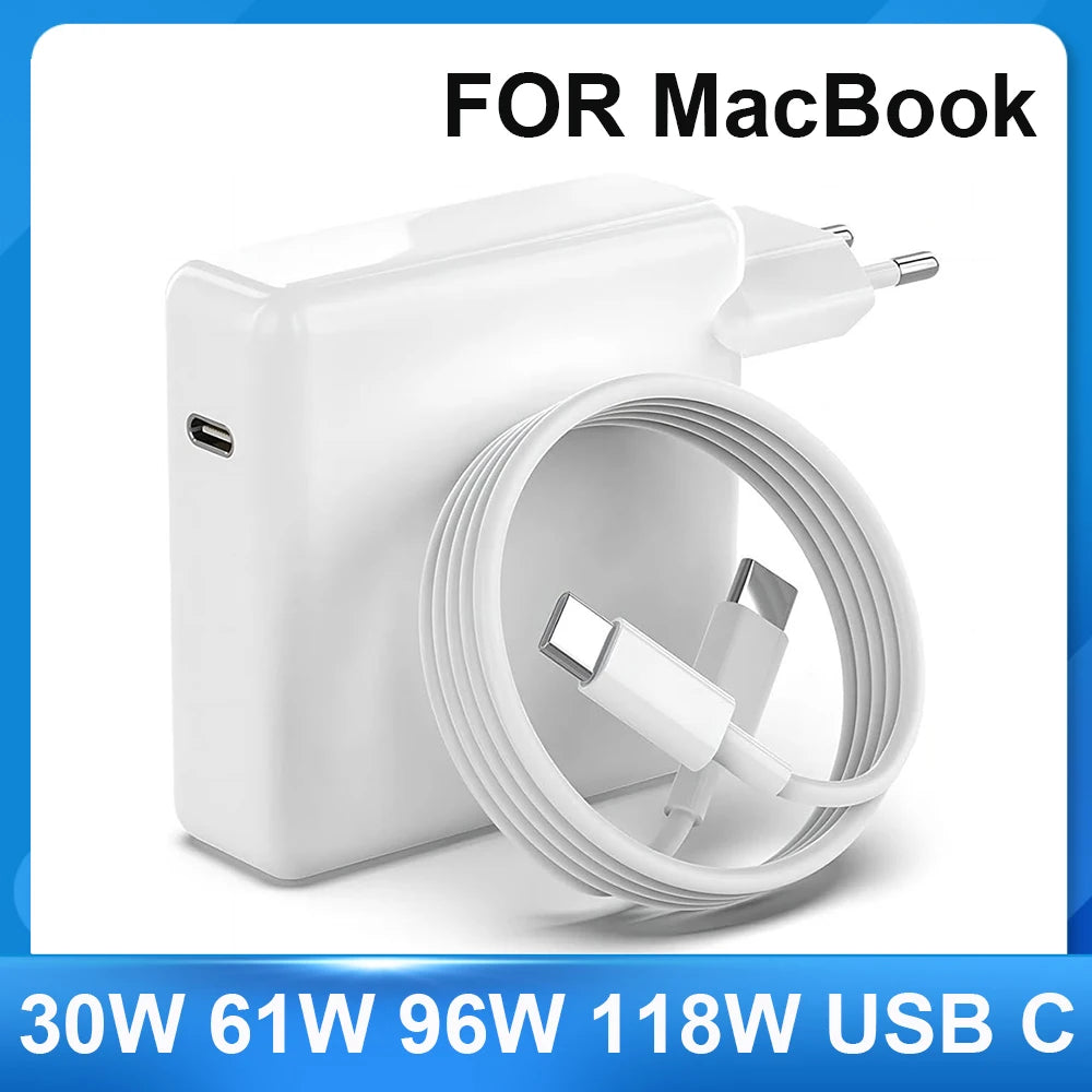 USB-C Ladegerät 30W–118W für MacBook