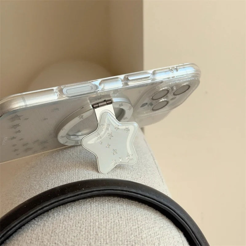 Modische Bling Glitzer Stern Magnet Hülle für iPhone 17 Pro