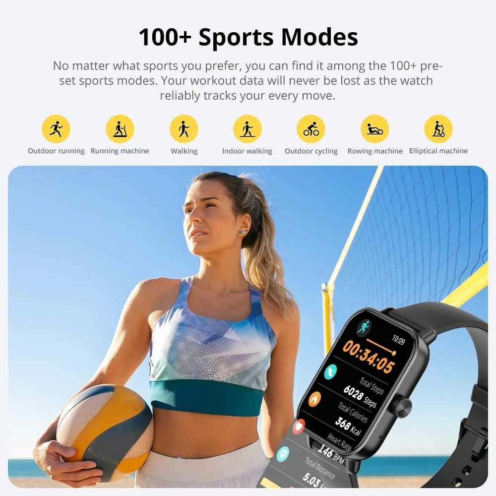 P81 Smartwatch mit Anruf & 1,9" Display
