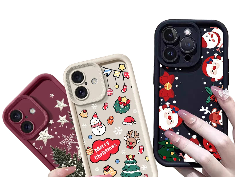 Süße Weihnachts-Hülle mit Santa und Tannenbaum für Pixel