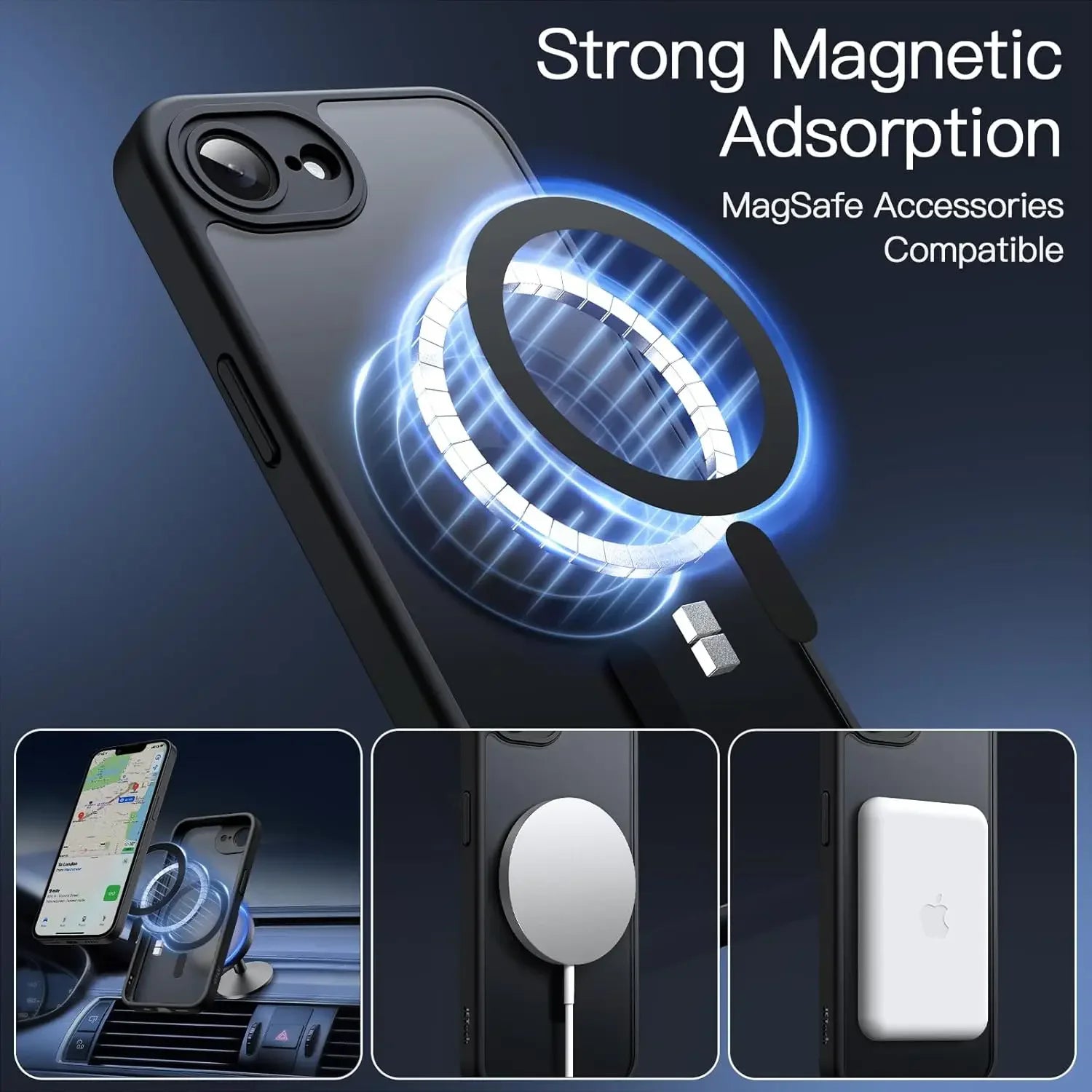 Für Magsafe Magnetische Drahtlose Lade Fall Für iPhone 16E iPhone16E 5G Stoßfest Matte Zurück Abdeckung Coque