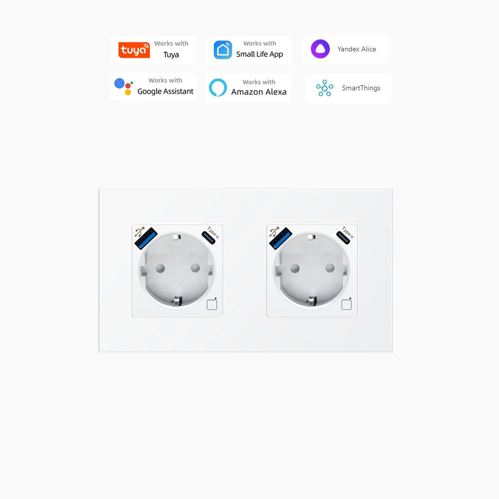Smart WLAN Steckdose EU USB Typ-C Timer Alexa