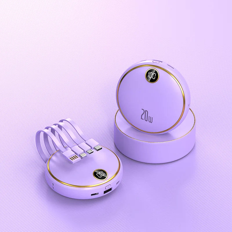 Kreisförmige 20000mAh Mini Powerbank Tragbar