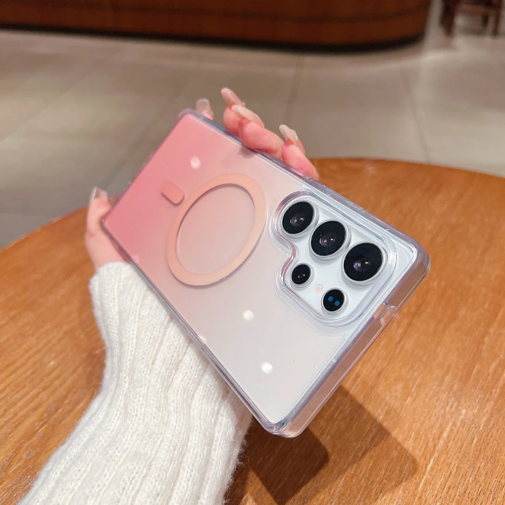 Luxus Magsafe Hülle mit Farbverlauf für Samsung