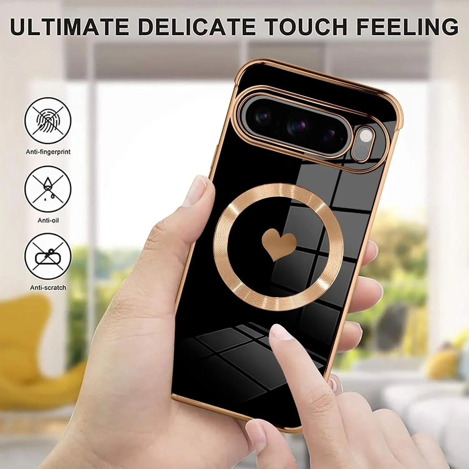 Magnetic Love Heart Case for Google Pixel 9