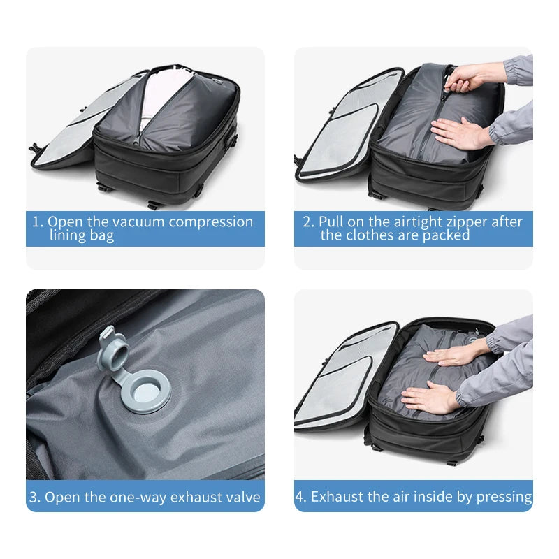 Herren Reiserucksack 17 Zoll Kompression