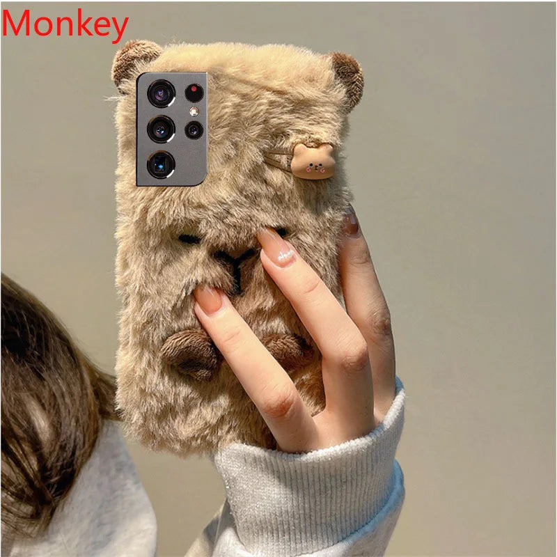 Süße 3D Capybara Hülle Flauschig für Samsung