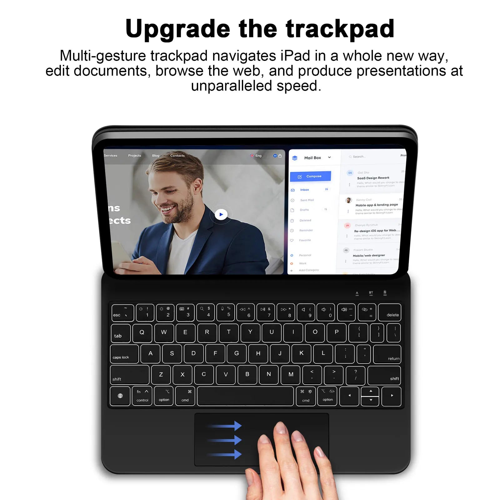 GOOJODOQ Magic Keyboard iPad Hülle