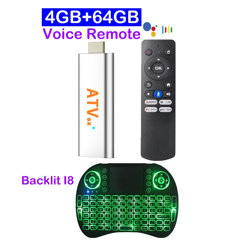 TV Stick Android 14 8K 4K Ultra Schneller Media Player