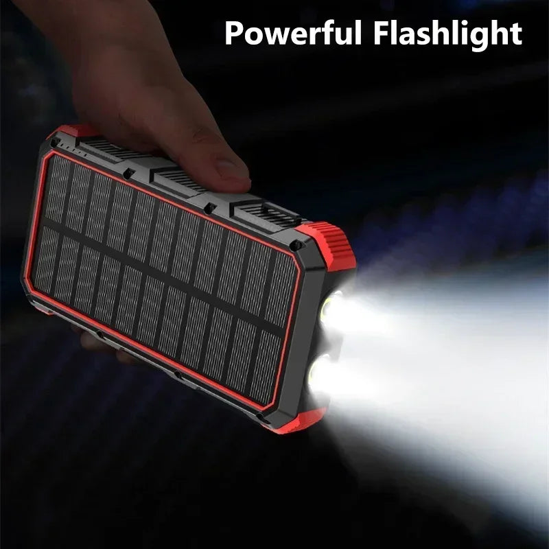 36800mAh Solar Power Bank with Cable &amp; Wireless