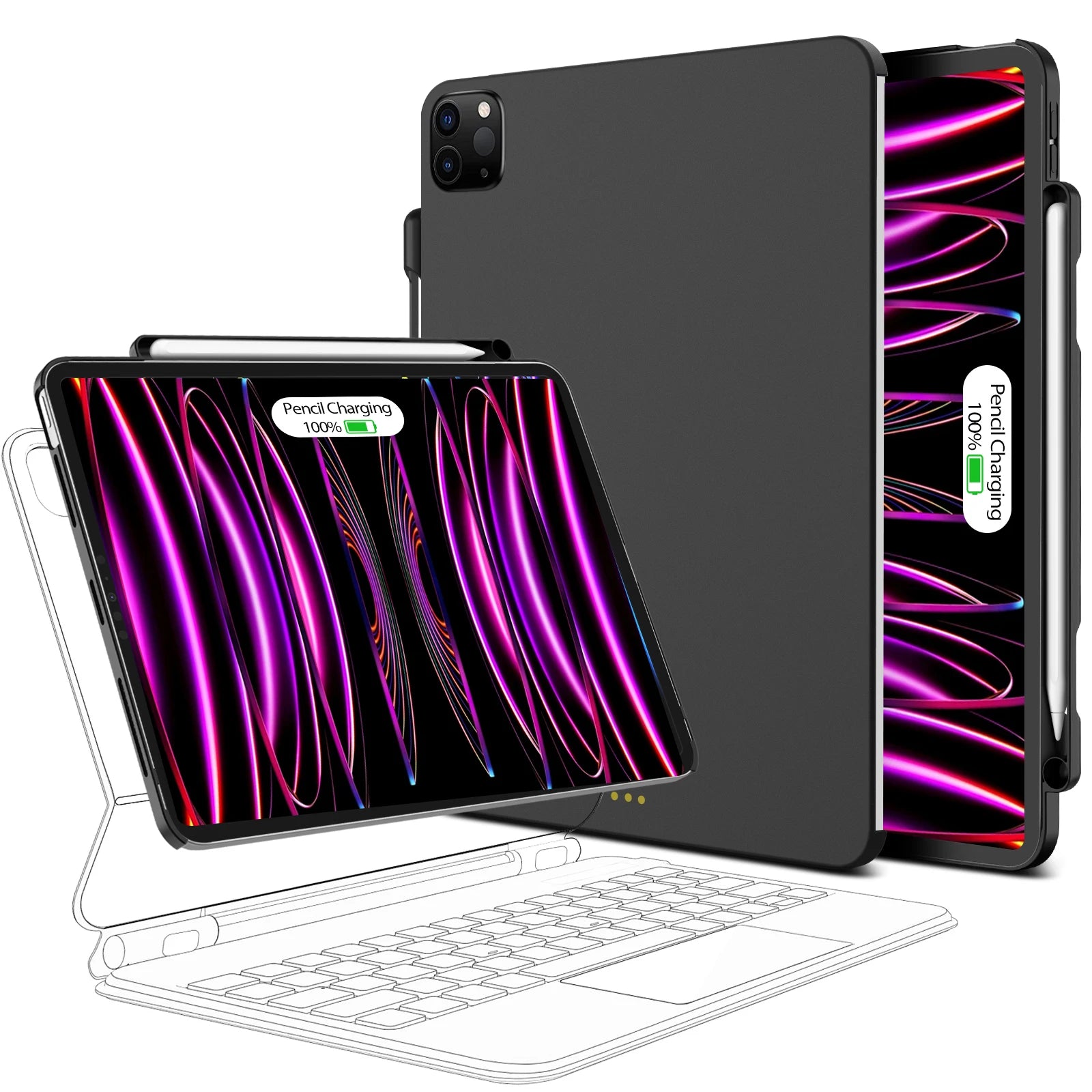 Magnetische iPad Hülle mit Stifthalter
