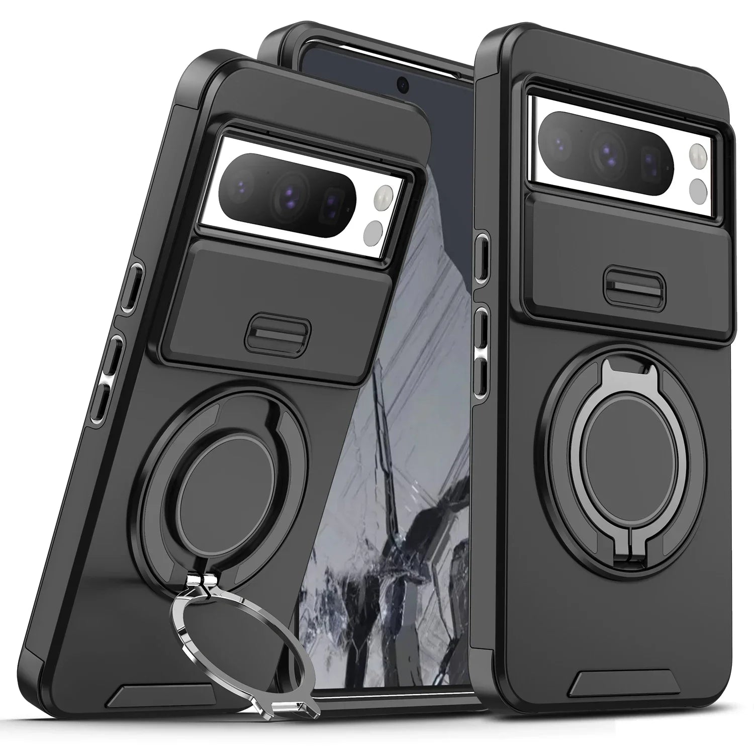 Hybridhülle mit Ring & Kamera-Schutz